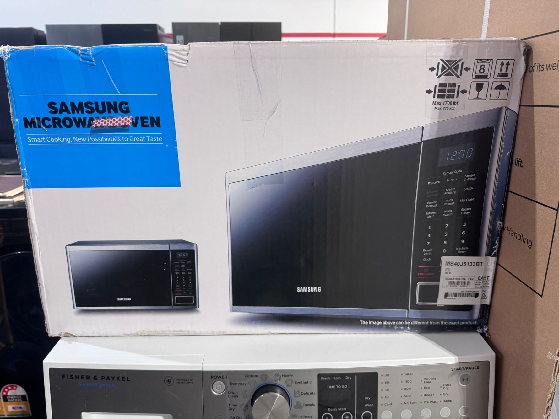 Kenmore 498L Fridge + Fisher & Paykel Washer + Samsung Microwave Package