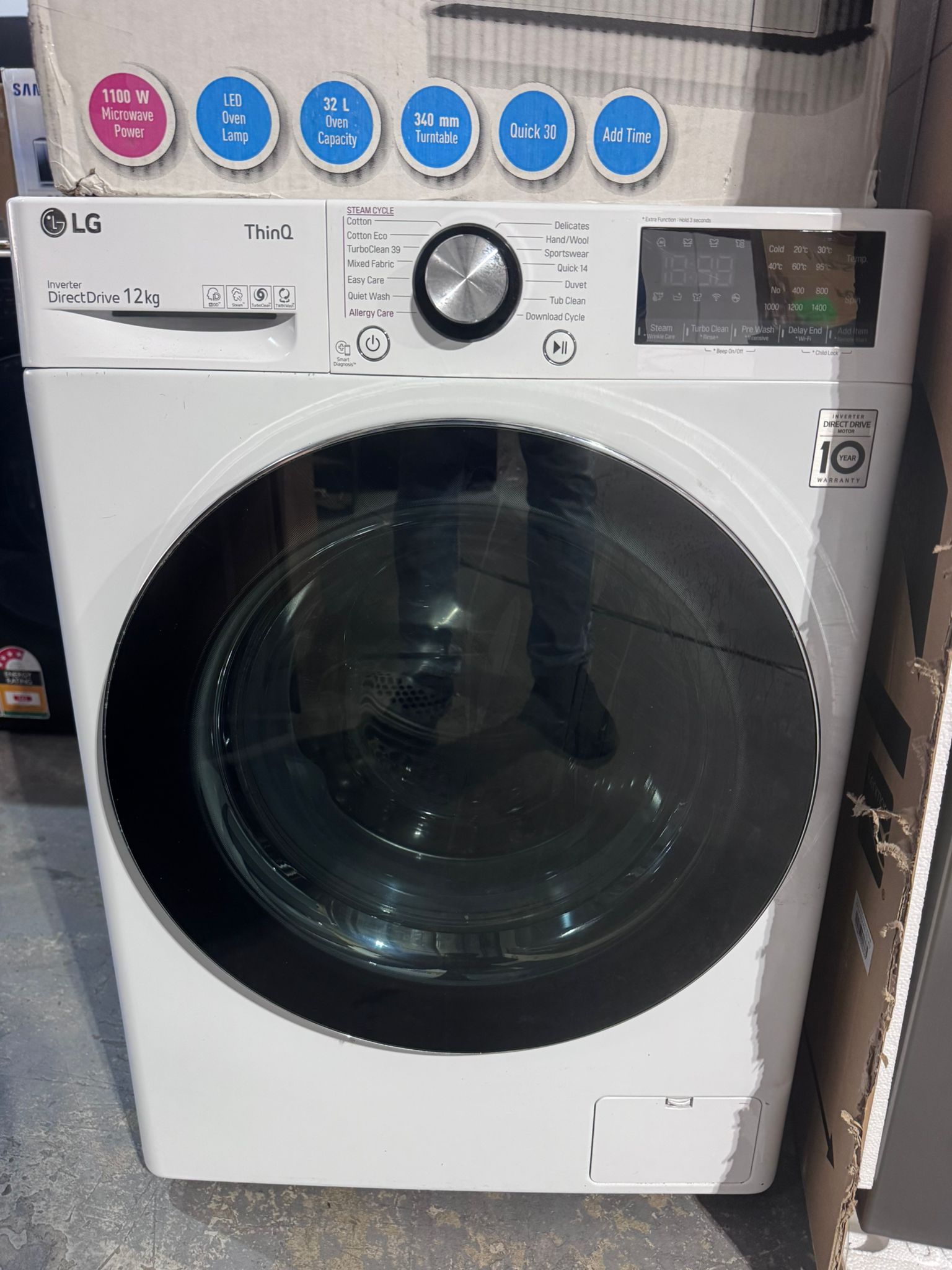 Kenmore Fridge + LG Washer + Panasonic Microwave Package