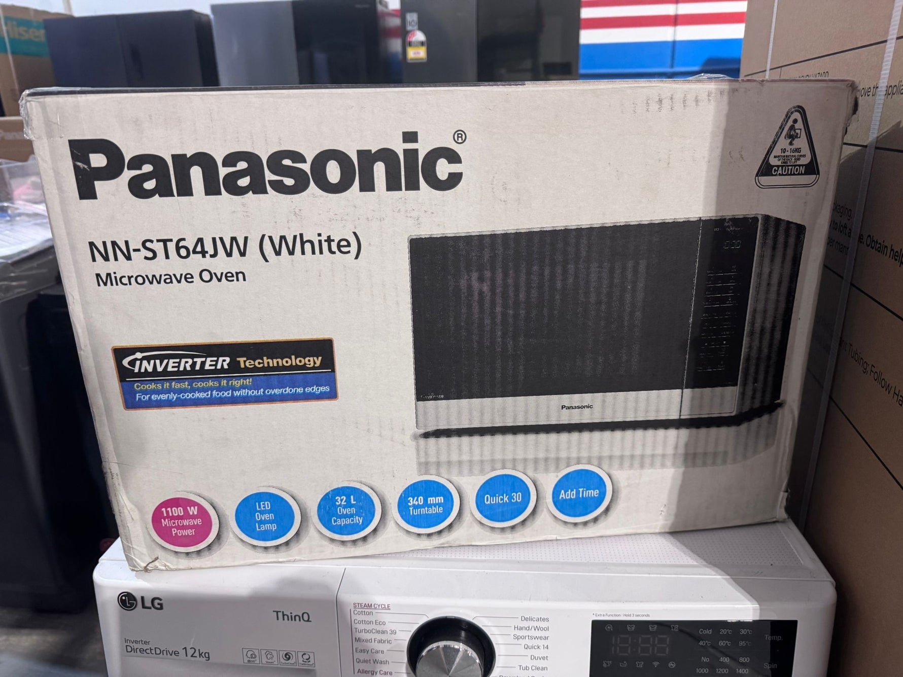 Kenmore Fridge + LG Washer + Panasonic Microwave Package