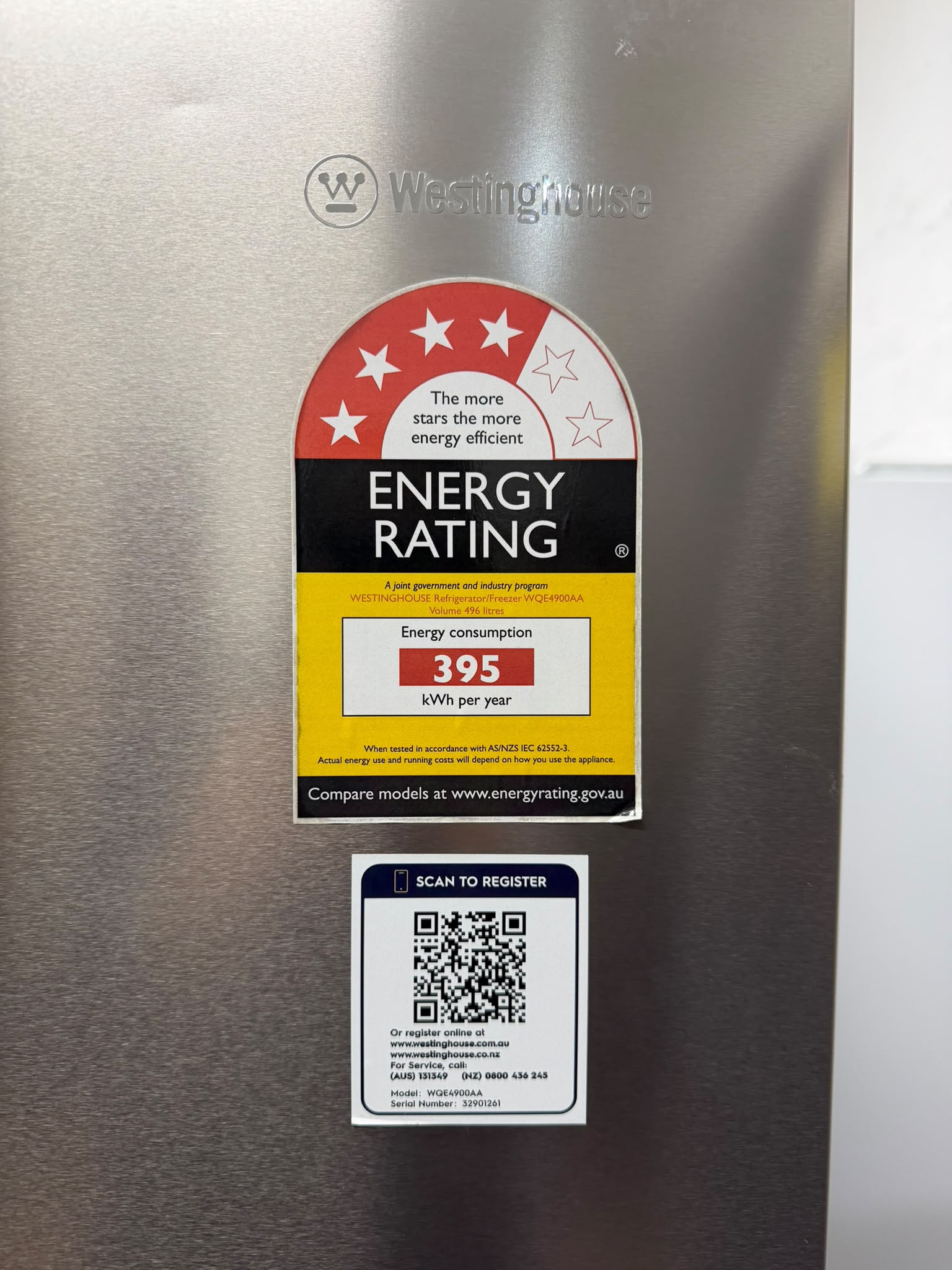 Westinghouse 496L French Door Fridge WQE4900AA – Refurbished