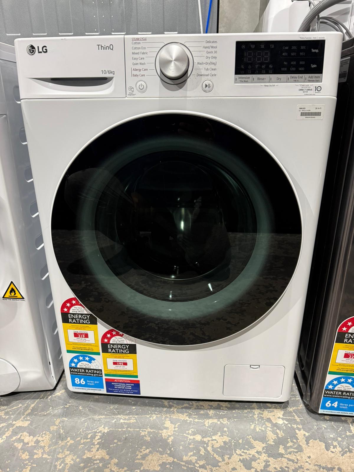 Factory Seconds Lg 10kgs/6kgs Washer/Dryer