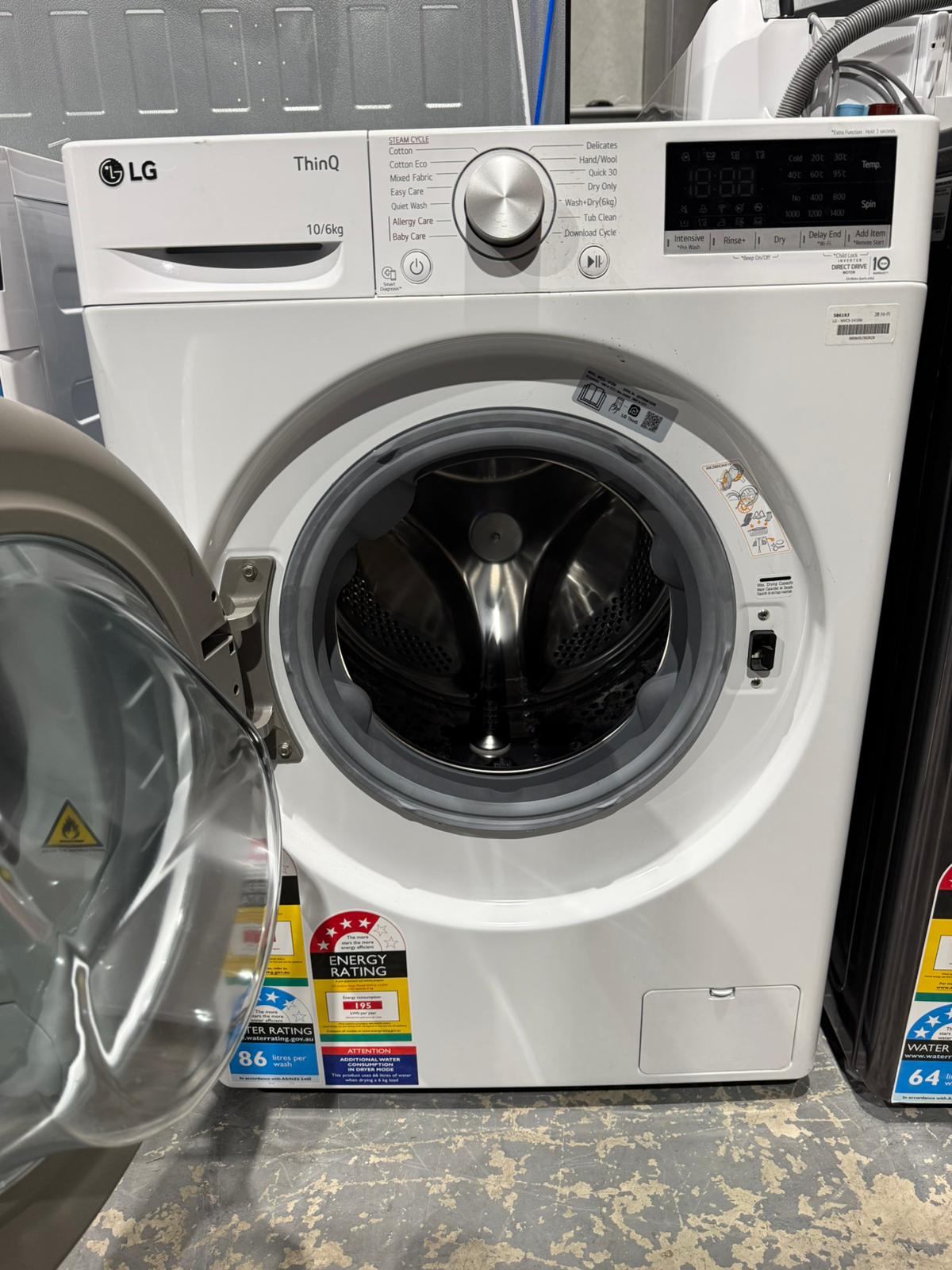 Factory Seconds Lg 10kgs/6kgs Washer/Dryer