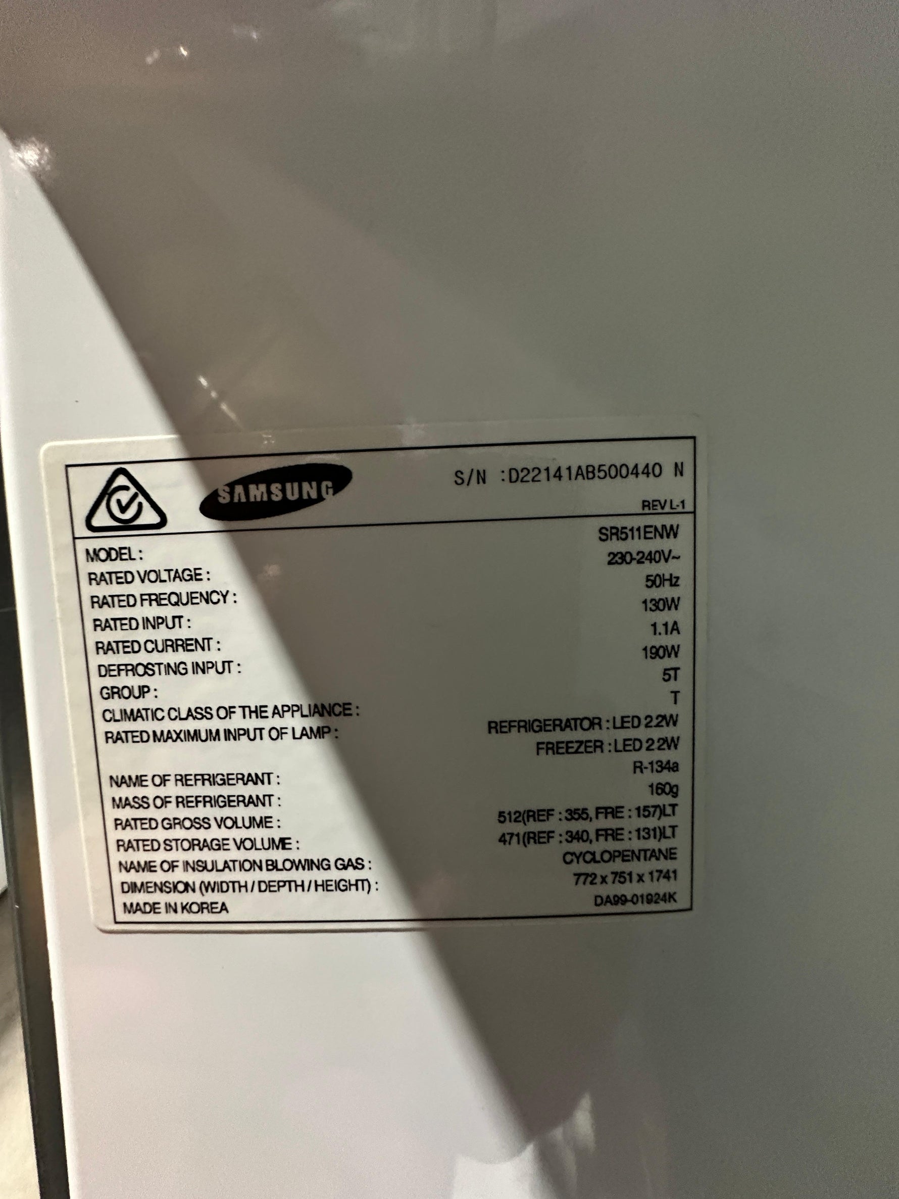 Samsung 471L Top Mount Fridge Freezer – Refurbished