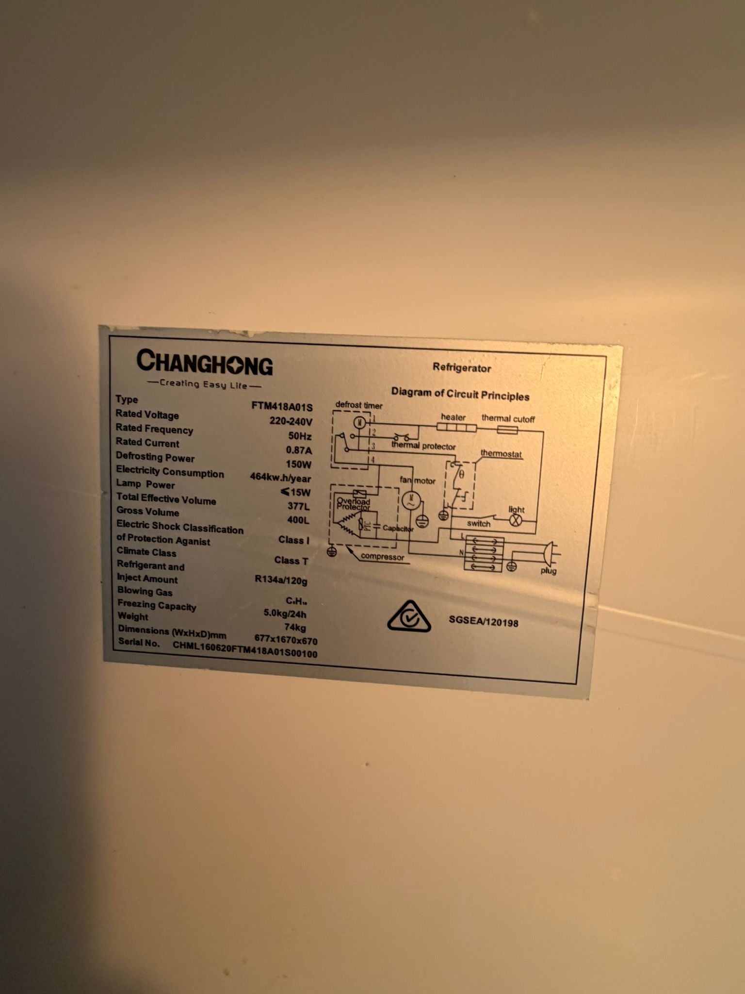 CHANGHONG 400L Refurbished Fridge Freezer – Great Value