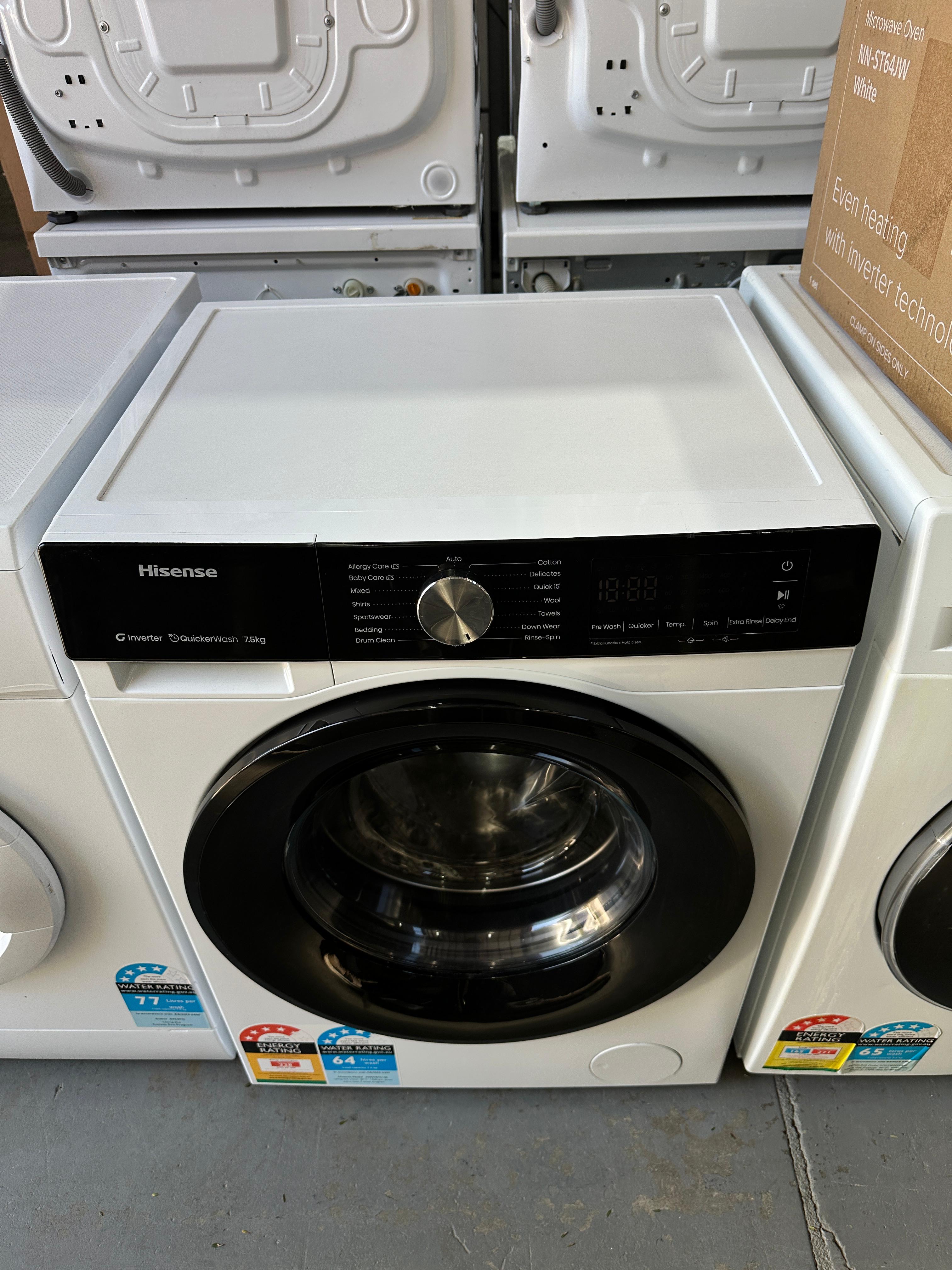 Near New Hisense 7.5kg Front Load Washing Machine | ADELAIDE