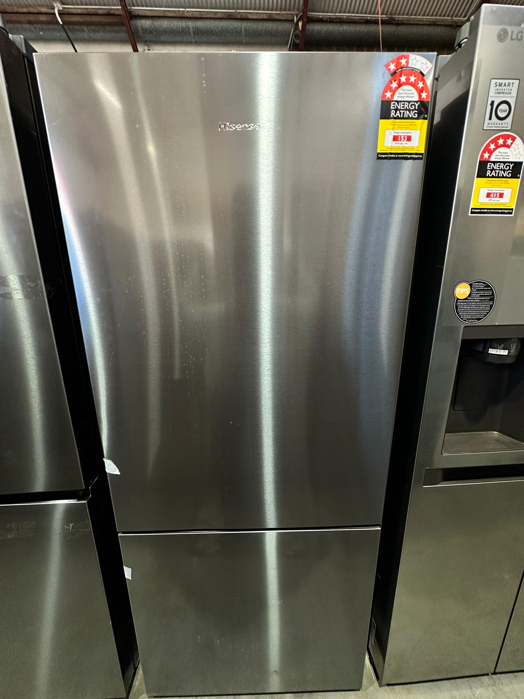 Hisense 417L Eco Vision Bottom Mount Fridge Freezer | ADELAIDE