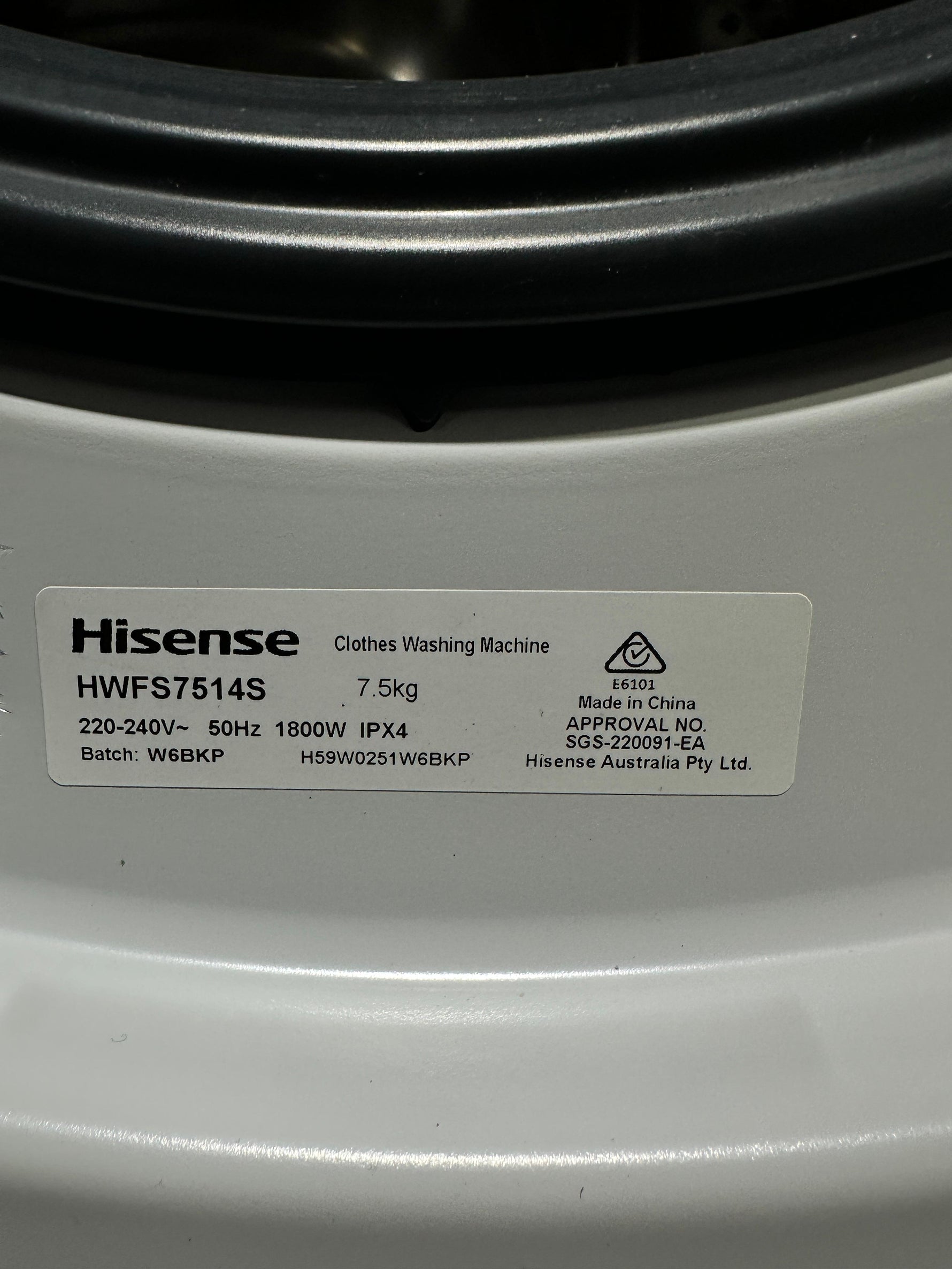 Refurbished Hisense 7.5kg Front Load Washing Machine | ADELAIDE