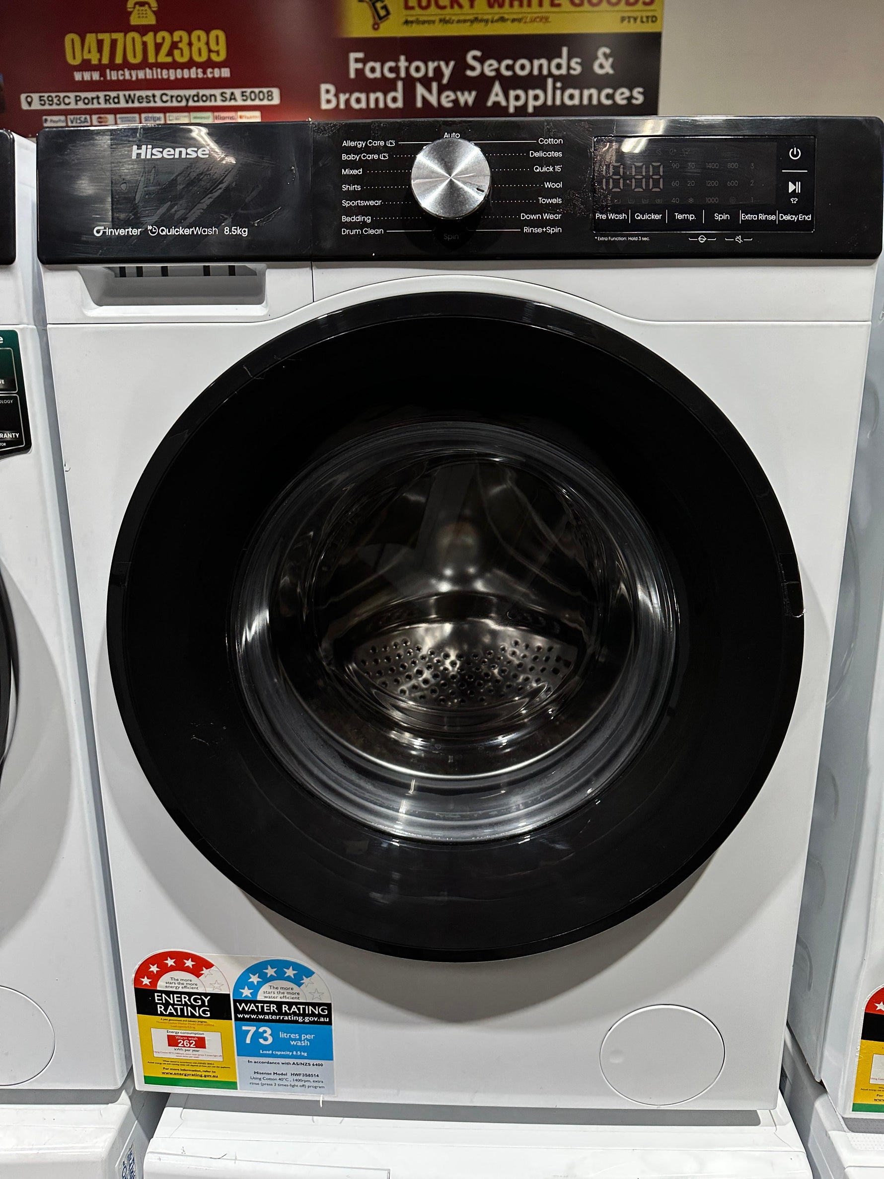 Refurbished Hisense 8.5kg Front Load Washing Machine | ADELAIDE