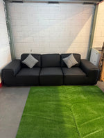Brand New Modern Black 3 Seater Sofa | ALEXANDRIA