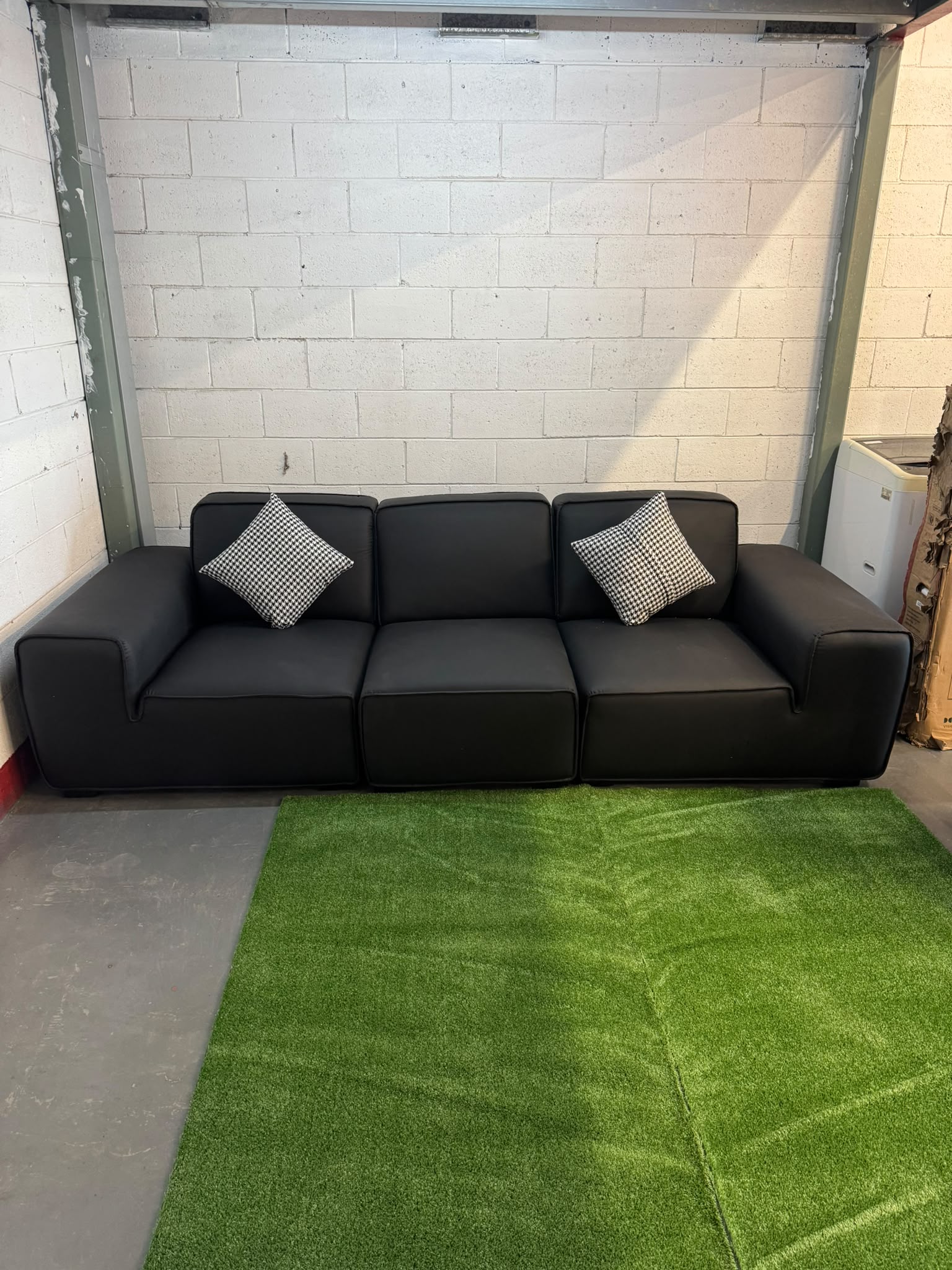 Brand New Modern Black 3 Seater Sofa | ALEXANDRIA