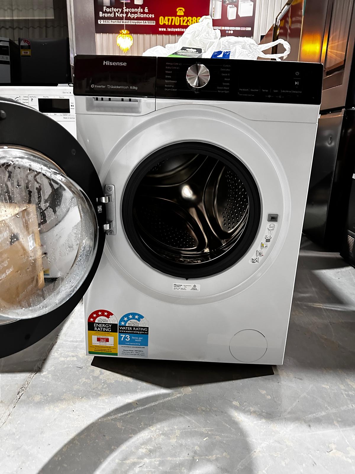 Near New – Hisense HWF3S8514 8.5KG Front Load Washing Machine | ADELAIDE