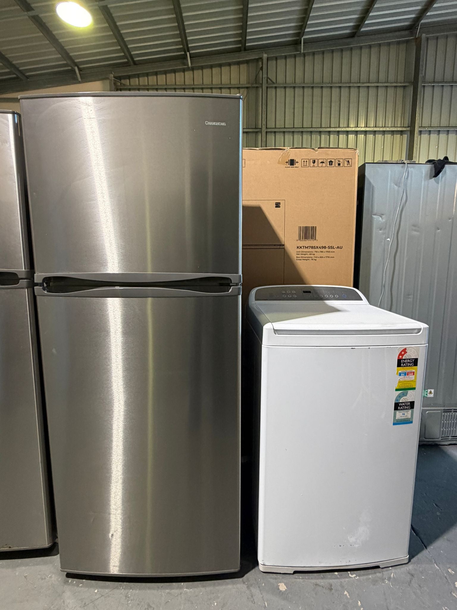 CHANGHONG 400L Fridge + Fisher & Paykel 8.5kg Washer Package