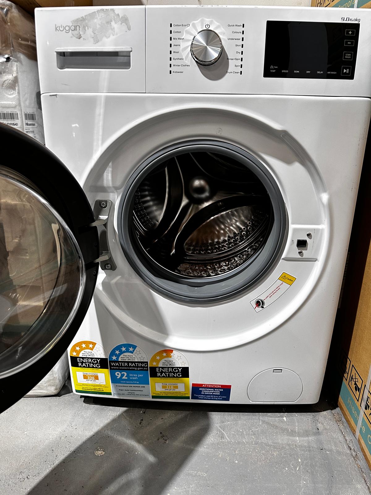 Refurbished – Kogan KAWWASH9D6A 9/6KG Washer Dryer Combo | ADELAIDE