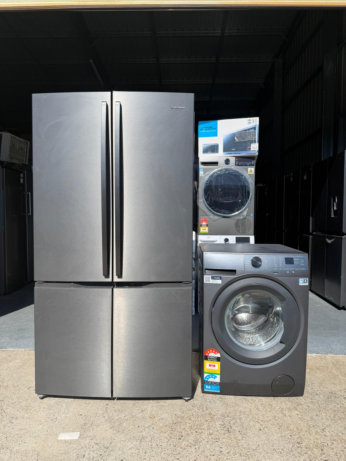 Westinghouse 600L Fridge Freezer (Refurbished) + Westinghouse 10kg Washing Machine Combo | BRISBANE