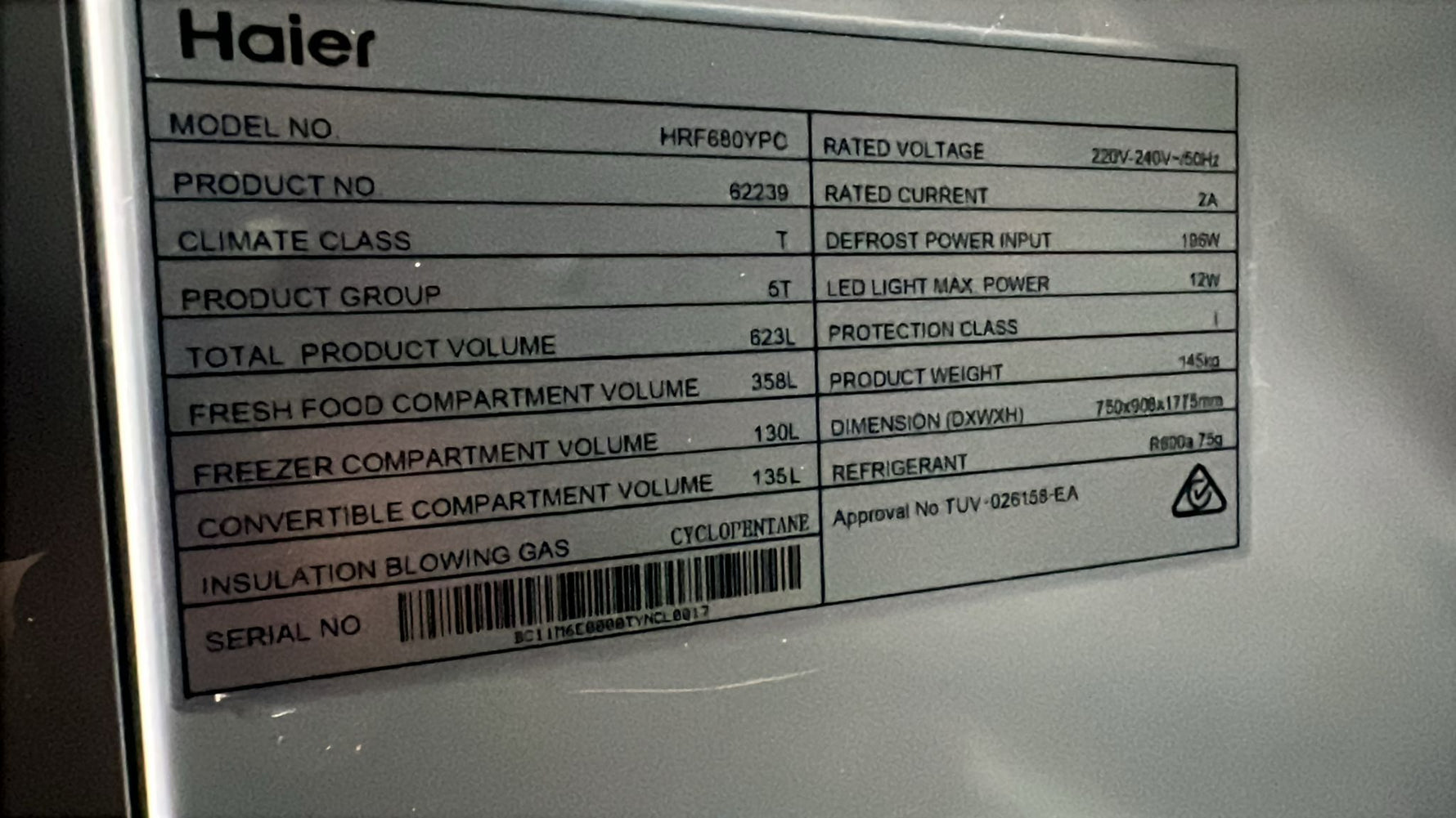 Factory Seconds Haier 623 L Quad Door Fridge Freezer – HRF680YPC