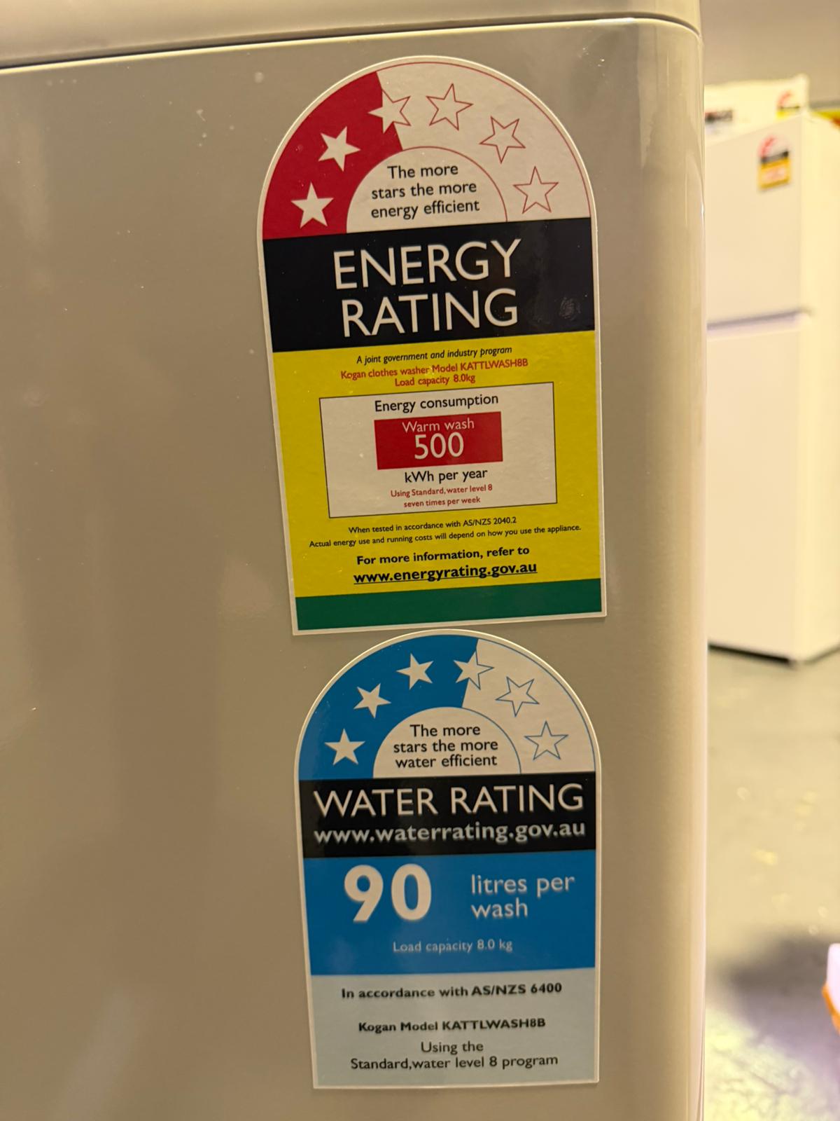 Brand New Kogan 8KG Top Load Washing Machine (Grey) | BRISBANE