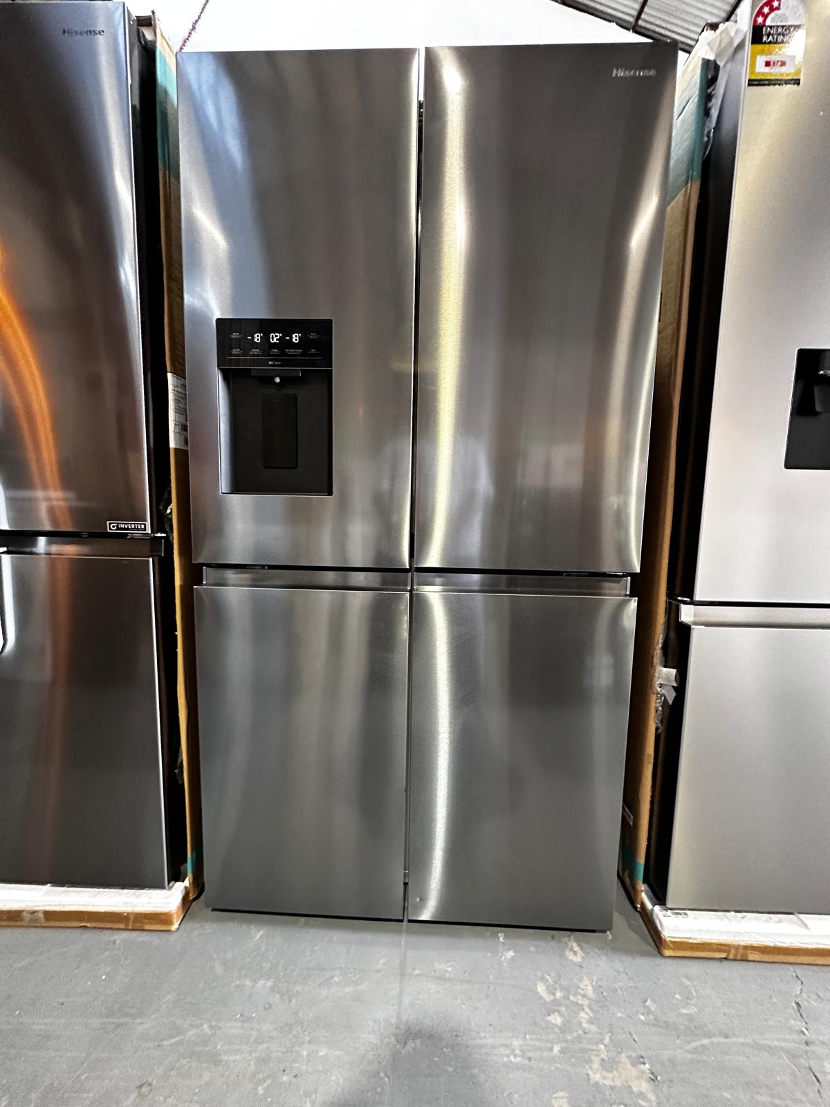 Near New – Hisense HRCD640TBW 640L Non-Plumbed Quad Door Fridge Freezer | ADELAIDE