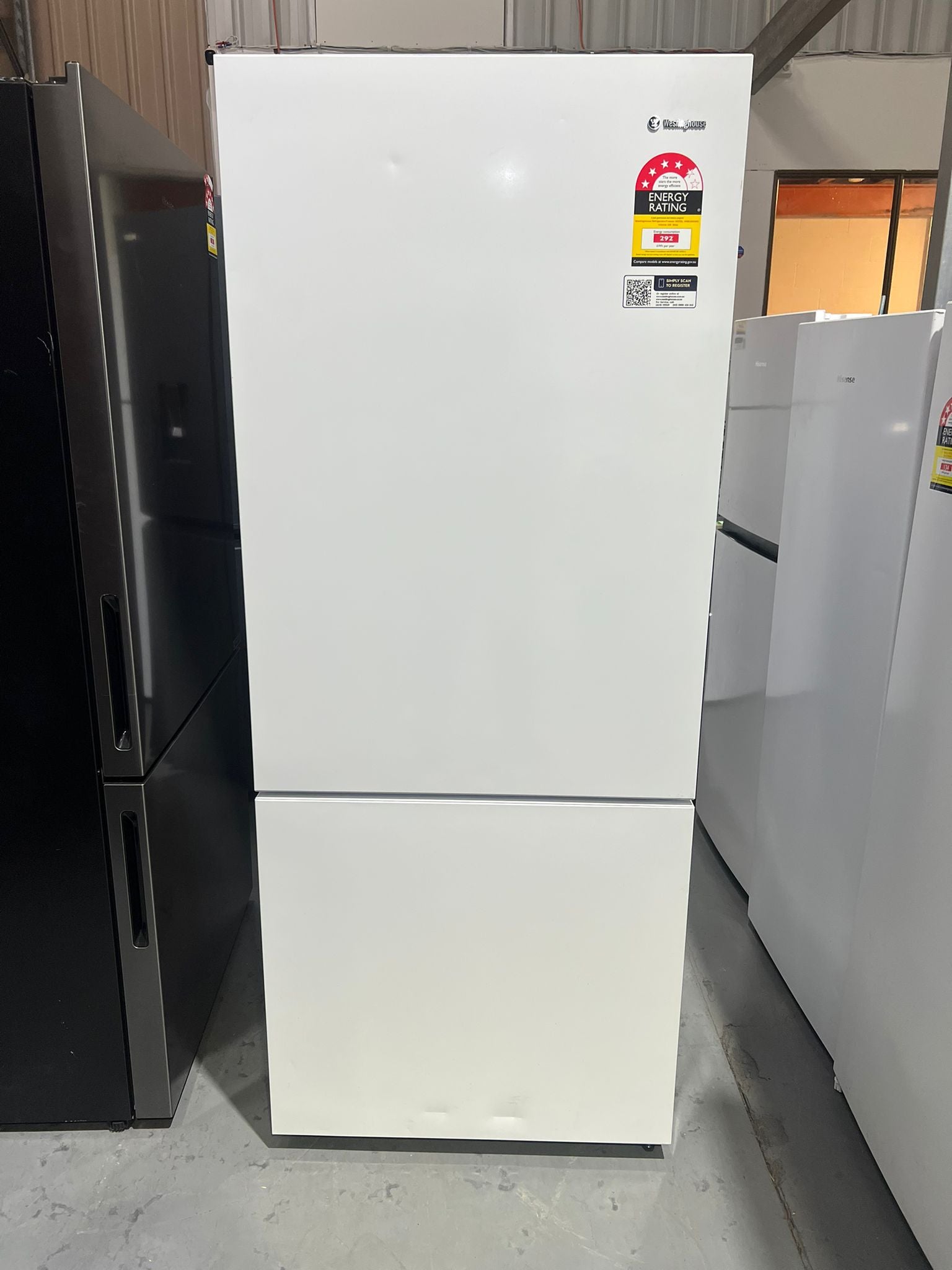 Factory Seconds Westinghouse 425 L Bottom Mount Fridge Freezer – WBE4302WC