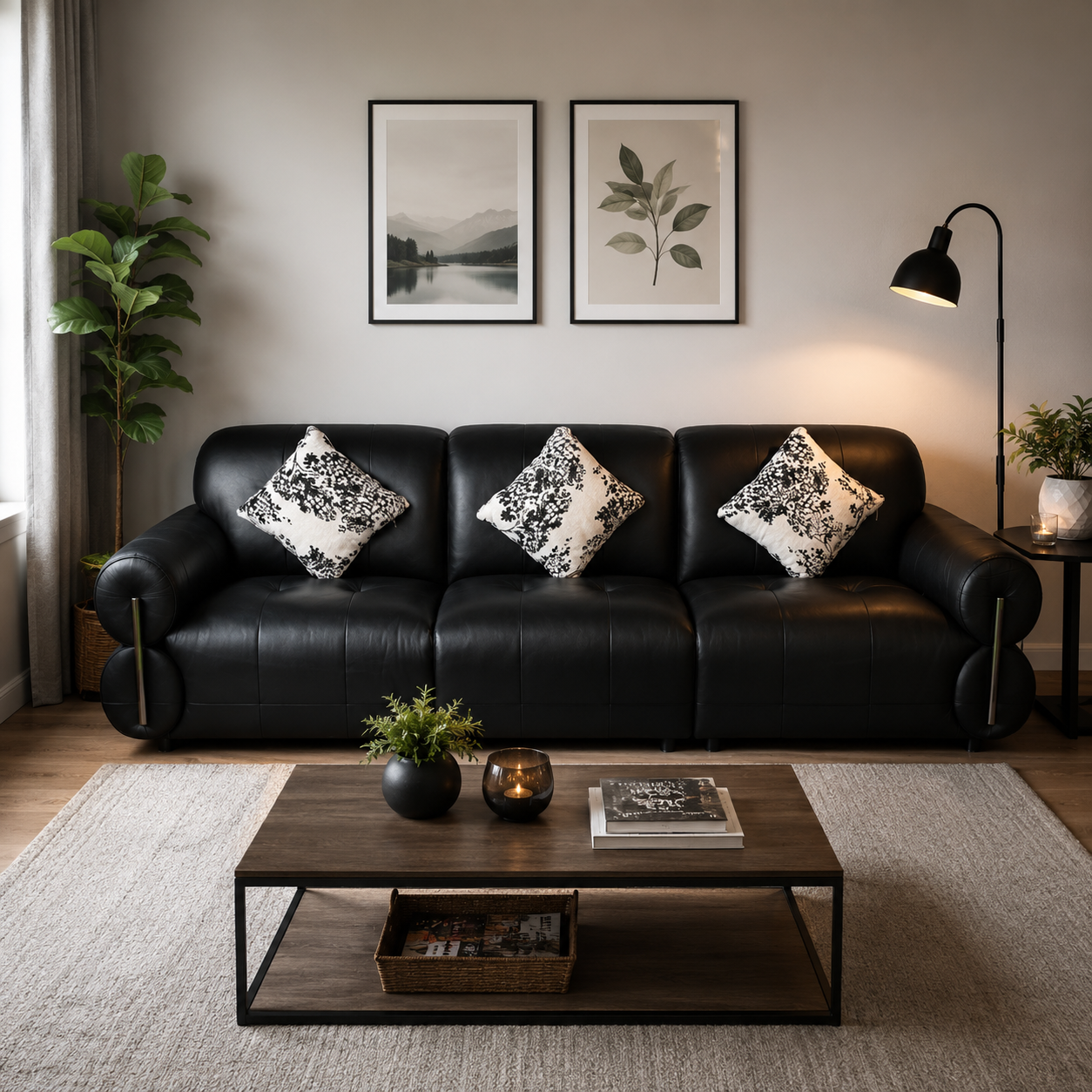 Luxury Black 3 Seater Sofa – Brand New | SYDNEY
