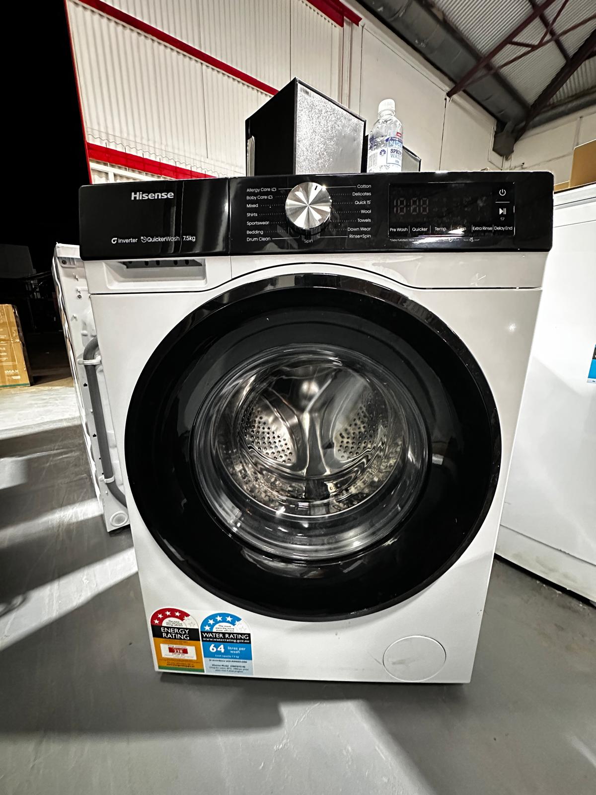 Near New – Hisense HWFS7514S 7.5KG Front Load Washing Machine | ADELAIDE