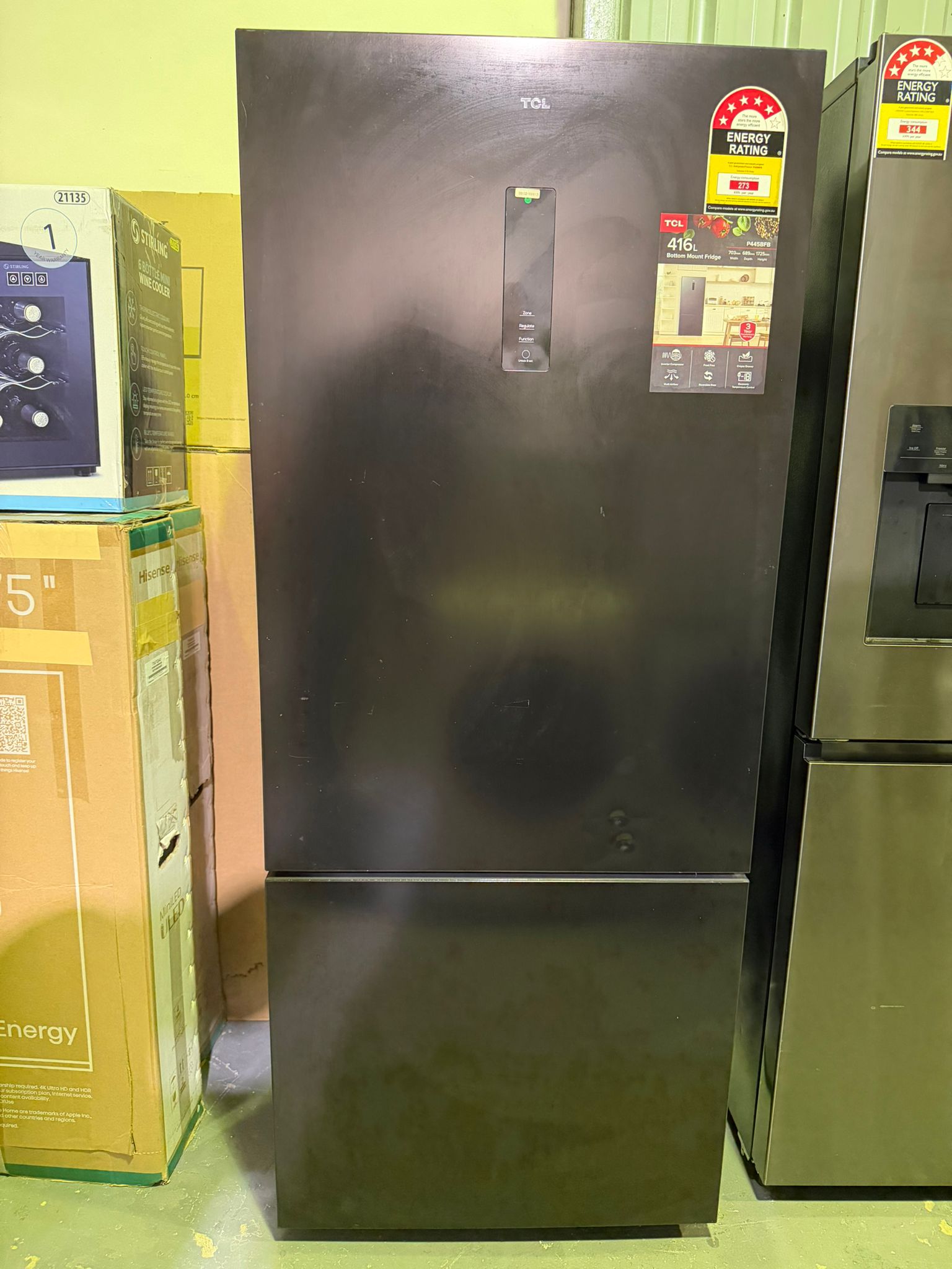 TCL 416L Bottom Mount Fridge Freezer – Refurbished | BRISBANE