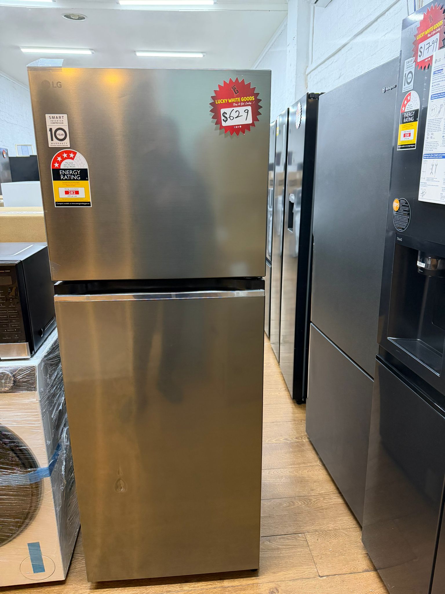 LG 315L Fridge Freezer + Haier 7.5kg Front Load Washer + Panasonic Microwave Oven Combo – Factory Seconds | RESERVOIR