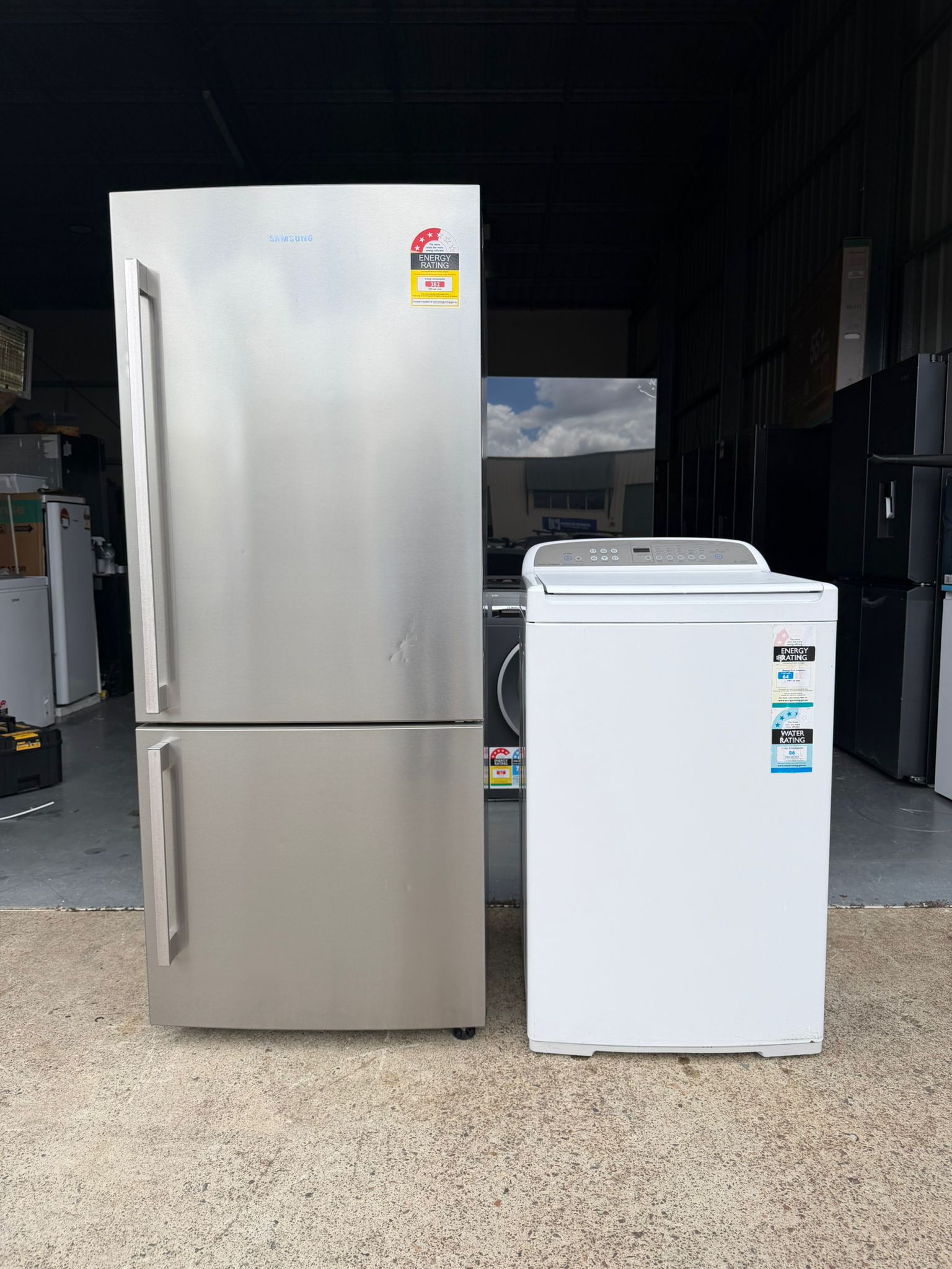 Refurbished Combo – Samsung 450L Fridge SRL450ELS + Fisher & Paykel 7KG Top Loader Washer | BRISBANE