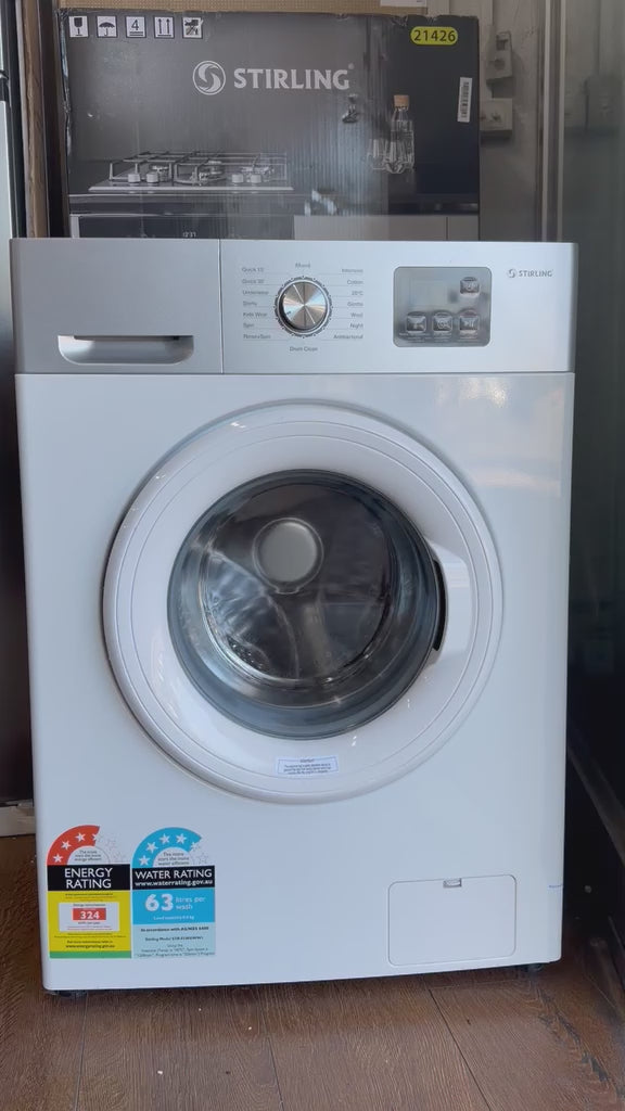 Factory Seconds Reliable STIRLING 8kg Front Load Washing Machine